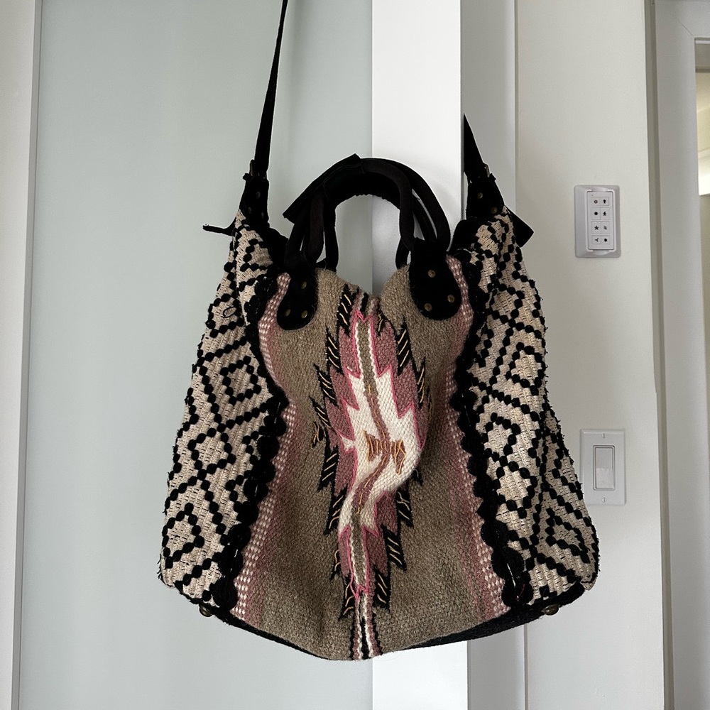Oversized Western Bohemian Duffle Weekender Bag
